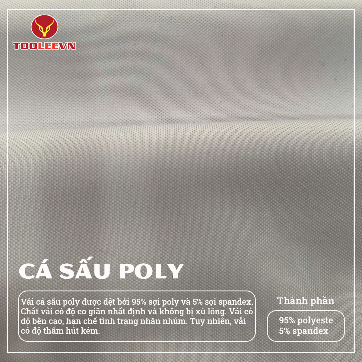 Vải cá sấu poly