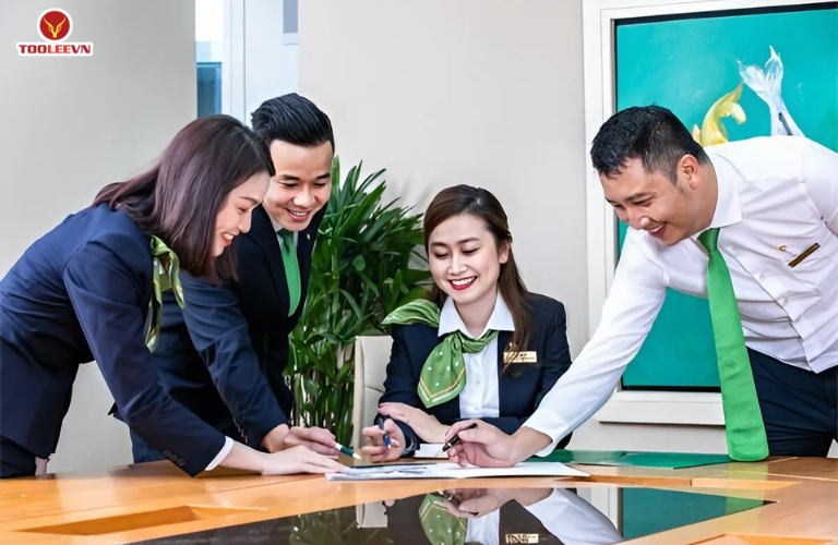 đồng phục ngân hàng Vietcombank