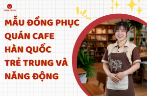 Mẫu đồng phục quán cafe hàn quốc trẻ trung và năng động