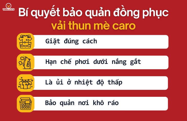 Bí quyết bảo quản đồng phục vải thun mè caro