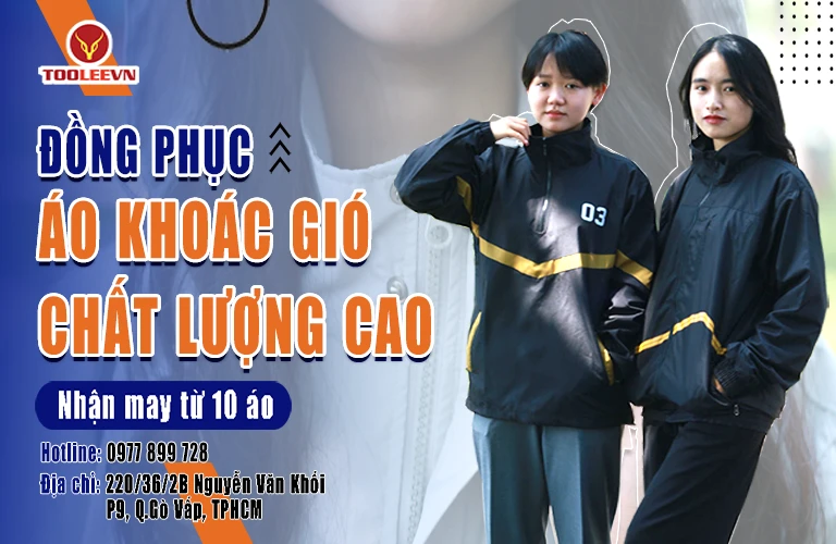 Địa chỉ may áo khoác gió đồng phục chất lượng cao và giá rẻ